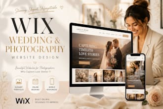 wix wedding website, wix photography portfolio, wix website design, wix website