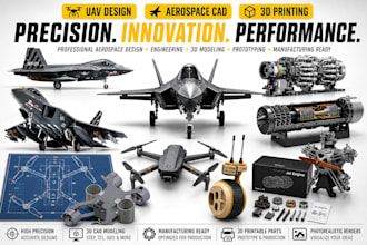 design custom uav vtol drone quadcopter cad model aircraft in solidwork stl file