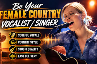 be your female country vocalist or singer for your song