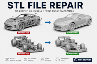 repair stl files, fix mesh, optimize 3d models for 3d printing
