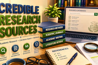 find credible research sources and organize references