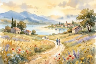watercolor children story book illustration kids cartoon illustration