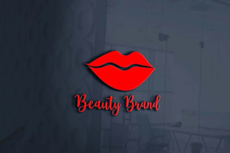 design beauty, makeup artist, lash artist, aesthetics, and lips logo