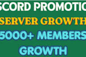 do organic discord server promotion, boost, grow and advertise to active member