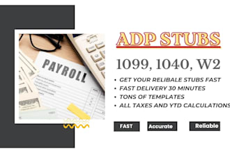 professionally format payroll, w2 1099 and 1040 tax documents