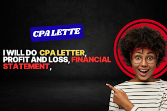 do professional CPA letter, profit and loss
