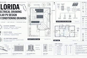 provide florida electrical drawing solar pv design air conditioning drawing