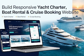build a responsive yacht charter, boat rental, cruise booking website