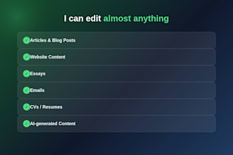 proofread and edit english or portuguese content