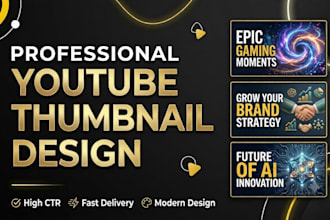design a professional you tube thumbnail with high CTR