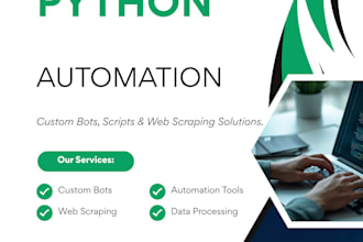 create python bot, automation, scripts, web scraping