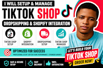 setup, fix tik tok shop USA tiktok shop dropshipping shopify tiktok shop manager