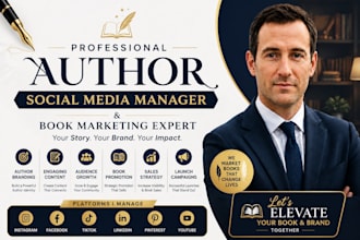 be your professional author social media manager and book marketing expert