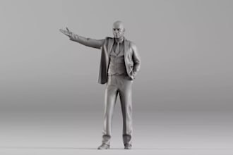 sculpt realistic human figurine,memorial statue sculpt,photo to stl,miniatures