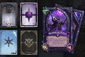 create custom tcg, mtg trading card game, card illustration and card frames