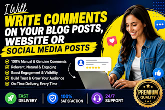 write comments on your blog posts, website or social media posts