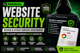 perform a manual website security assessment and attack surface review