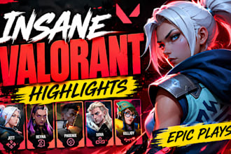 create bold valorant gaming thumbnails for youtube