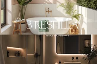 create luxury 3d bathroom render photorealistic