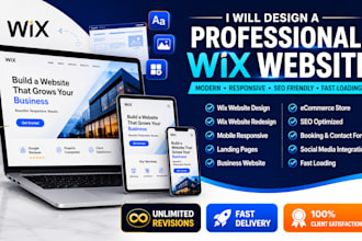 design, redesign, or customize a responsive wix website