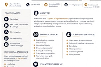 provide reliable paralegal support for attorneys