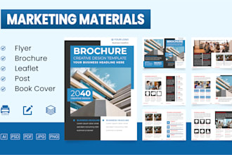 design custom business flyers, brochures, and marketing materials