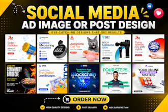 do social media post, facebook ad creative, ad image, instagram post, ads design