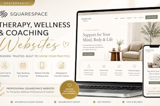 design or redesign squarespace website for therapists and wellness coaches