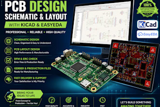 design pcb layout and schematic in kicad and easyeda