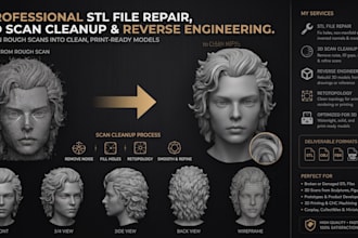 repair stl file, fix stl, 3d model repair, mesh repair and 3d scan cleanup