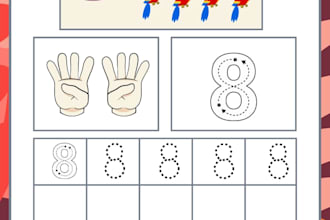 deign custom preschool and kindergardarten  worksheet in canva