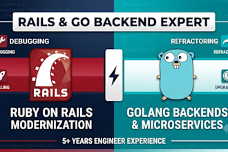 debug, refactor, and build scalable backends in ruby on rails or go