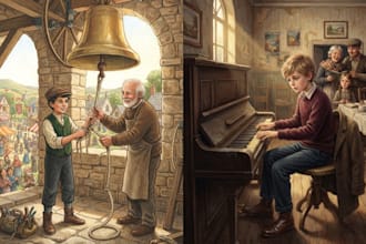kindergeschichtenbuchillustration, kinderbuchillustration und buchcover