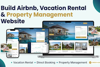 build an airbnb, vacation rental, property management website