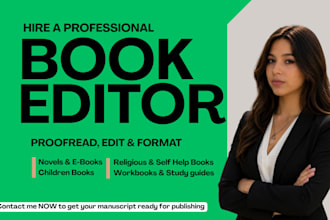professionally edit, proofread, polish book for publication