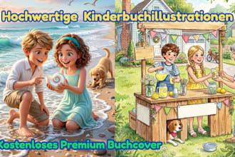 ich illustriere kindergeschichtenbücher, kinderbücher, buchcoverillustrationen
