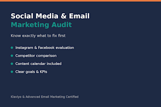 audit your email and social media strategy