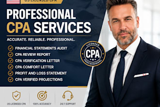 audit review financial statements CPA US, CPA letter, profit and loss