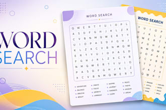 create theme based word search puzzle book for amazon kdp