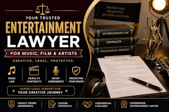 be your entertainment lawyer for music film and artist contracts