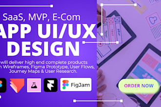 do mvp, saas, ecommerce app responsive ui design with figma prototype