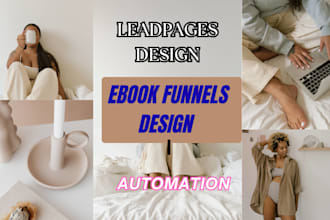 create leadpages funnels, ebook unbounce sales page design, landing page