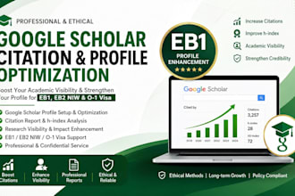 prepare google scholar citation reports for eb1 eb1a and niw