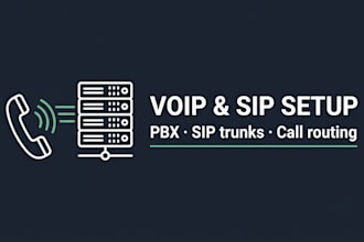 setup and configure your voip server, sip trunk and pbx system