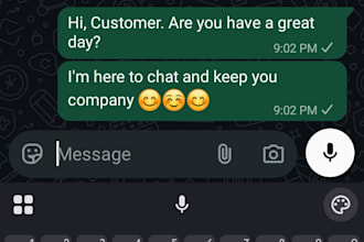 be your friendly text chat companion and customer support agent