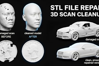 fix stl file repair stl, 3d model repair 3d scan cleanup and reverse engineering