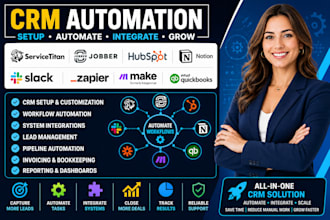 servicetitan jobber hubspot notion slack zapier make quickbooks crm automation