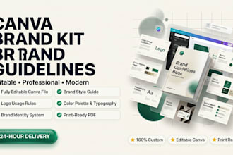 do canva brand kit branding editable brand guide style guide brand guidelines