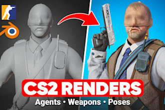 create custom cs2 character poses and png renders