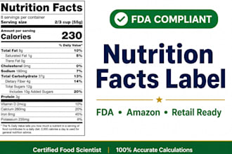 review your food product and supplement label for fda compliance